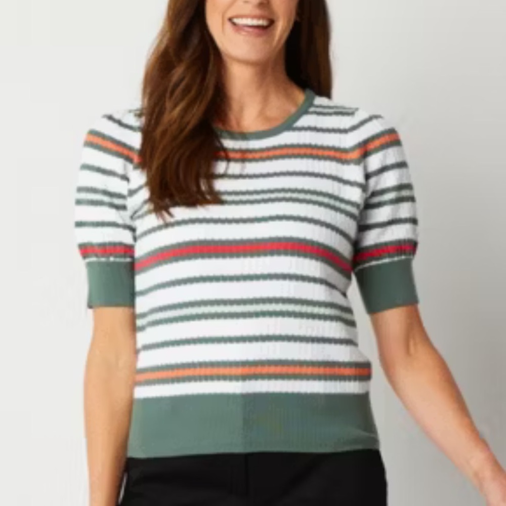 Liz Claiborne M Striped Sweater